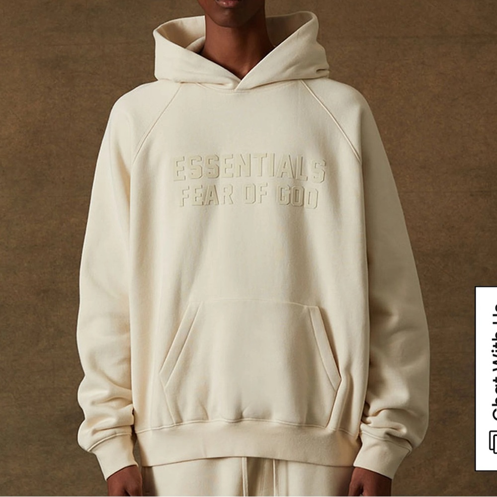 Essentials Fear Of God Hoodie Egg Shell